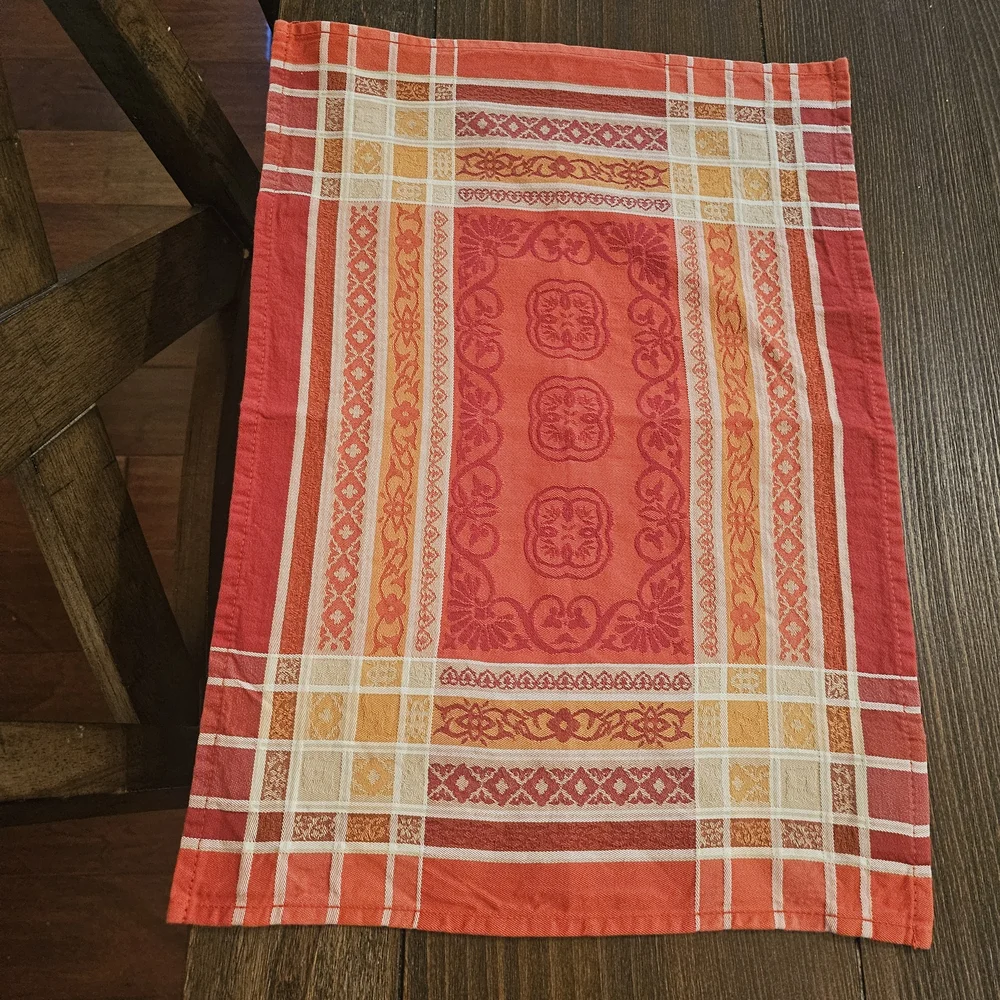 Sur La Table Red and Orange Cotton Napkins & Placemats (4 Each)